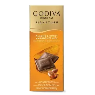 GODIVA HONEY SALTED ALMOND CHOCOLATE 90G