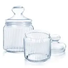 Luminarc Striped Clear Jar, 2x0.75L