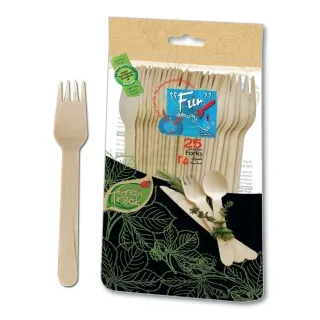 Fun Forks Wooden 25 Pcs