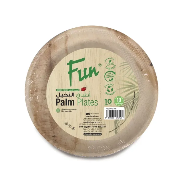 Fun Bio Round Plate 10 Inch 10 Pcs