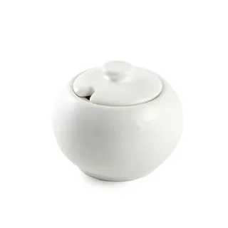 Porceletta Porcelain Ivory Sugar Pot 3.5Inch 08-364