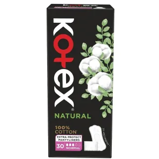Kotex Natural Normal Pantyliners Extra Protect 30 Pieces