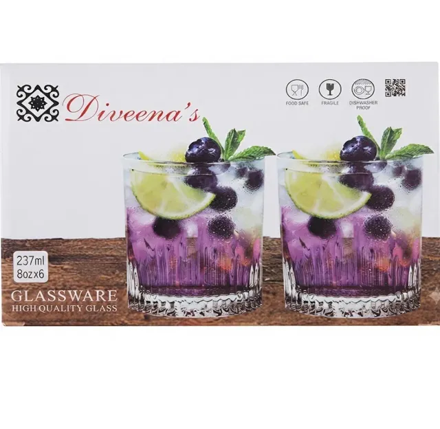 Diveenas Juice Glass Set #HW01847 237mlx6 Pieces
