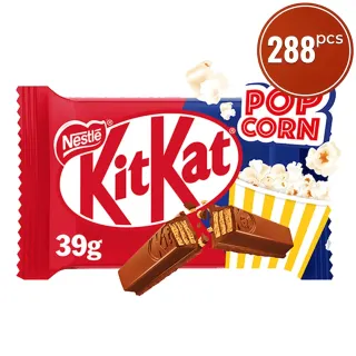 Nestlé KITKAT4 Fingers Popcorn Milk Chocolate Bar 39gx288 Pieces