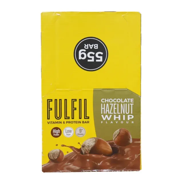 Fulfil Vitamin & Protein Bar Chocolate Hazelnut Whip Flavour 55gx15 Pieces