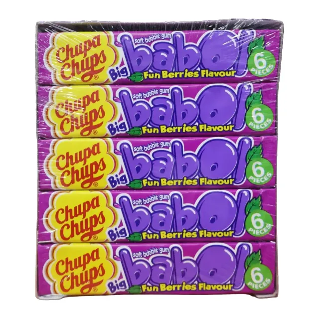 Chupa Chups Big Babol Soft Bubble Gum Fun Berries Flavour 27gx20 Pieces