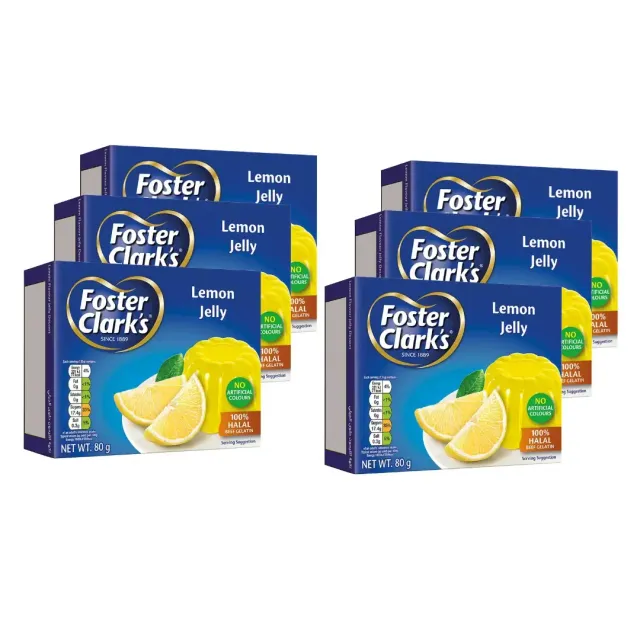 Foster Clark's Lime Jelly 80gx6 Pieces
