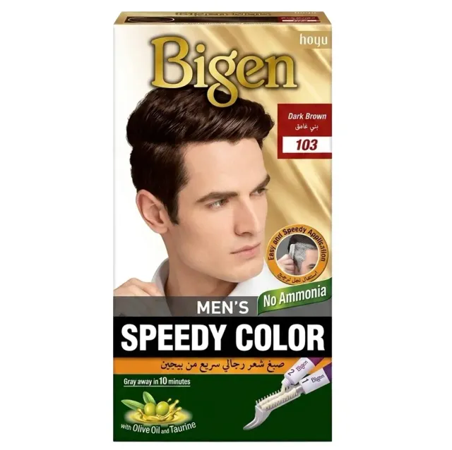 Bigen Men's Speedy Hair Color No.103 Dark Brown 80g