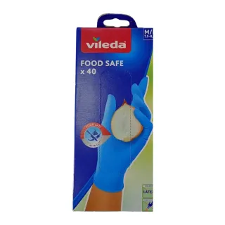 Vileda Nitrile Gloves Food Safe M/L x40