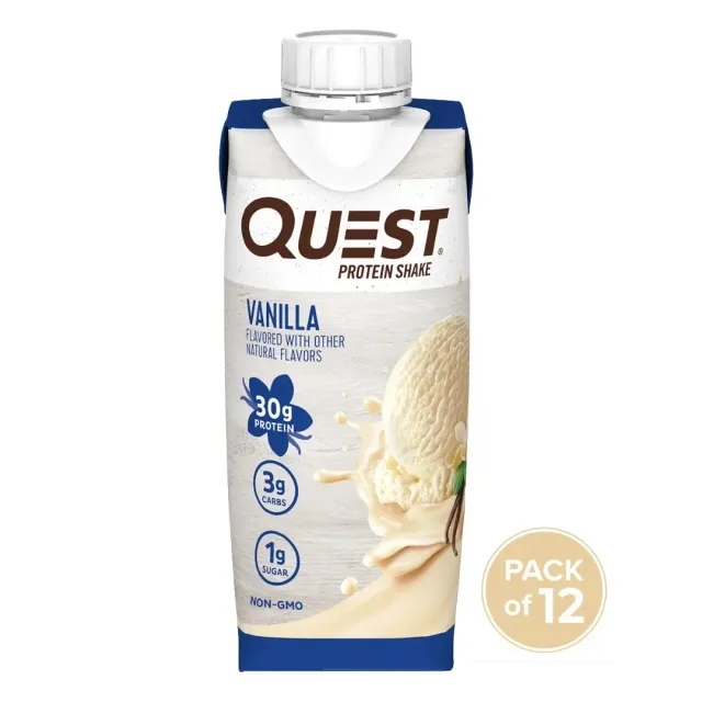 Quest Protein Shake Vanilla Flavored With Other Natural Flavors 325mlx12 Pieces