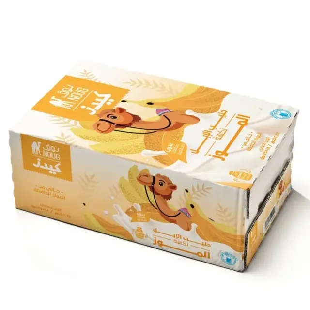 Noug Long Life Banana Camel Milk 125mlx18 Pieces