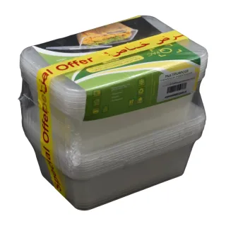 QPAC MW Rectangular Container 750 ml 5 Piecesx2 1 Packet
