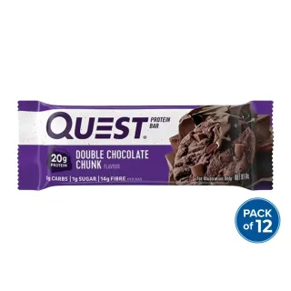 Quest Protein Bar Double Chocolate Chunk Flavour 60gx12 Pieces