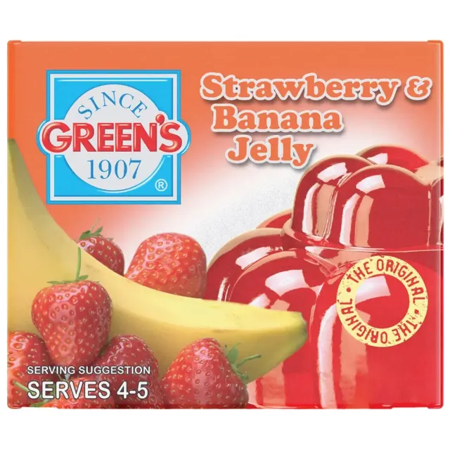 Green's Strawberry & Banana Jelly Powder 85g