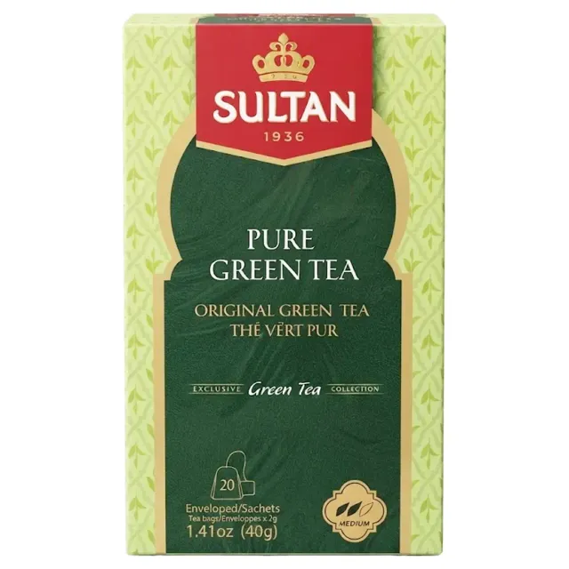 Sultan Pure Green Tea 20 Enveloped Sachets