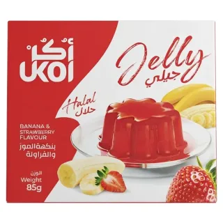 Ukol Banan & Strawberry Flavour Jelly 85g