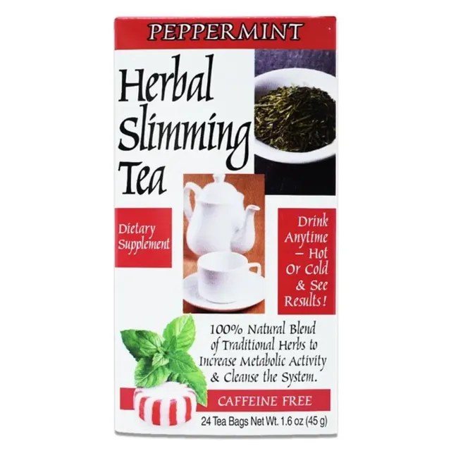 21ST CENTURY HERBAL SLIMMING TEA PEPPERMINT 24PCS 45G