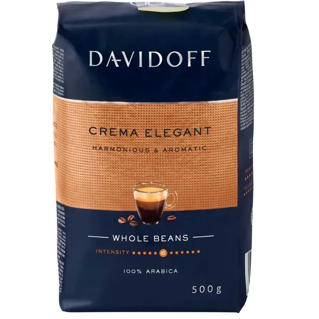 Davidoff Crema Elegant Intensity 6 Whole Beans 100% Arabica Coffee 500g
