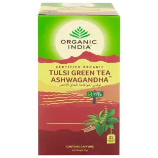 Organic India Tulsi Green Tea Ashwagandha 50g