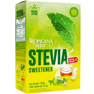 Tropicana Slim Stevia Sweetener With Chromium 2.5gx100 Sachets