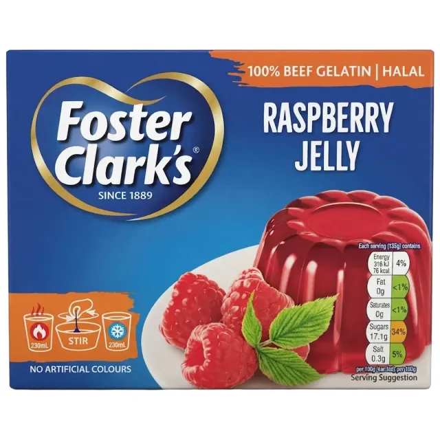 Foster Clark's Beef Gelatin Raspberry Jelly 80g