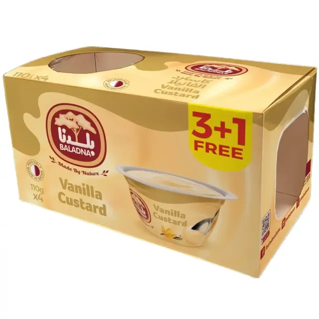 Baladna Vanilla Custard 110gx4 Pieces