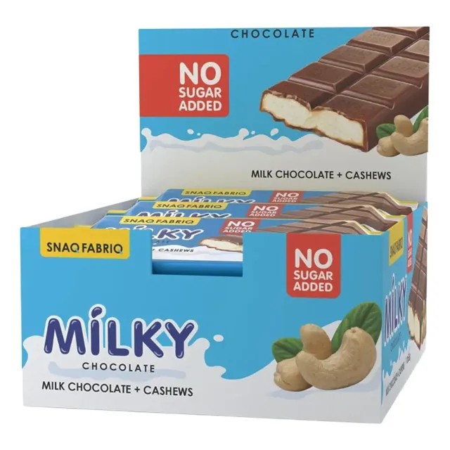 Snaq Milky Chocolate & Cashews 55gx30 Pieces