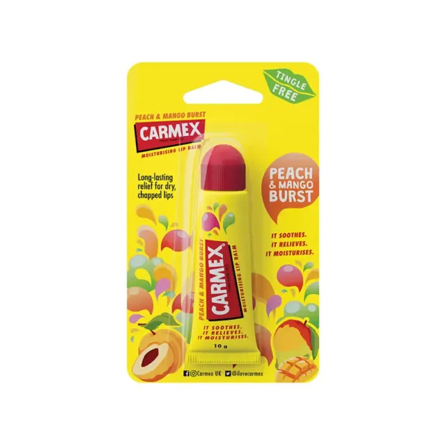Carmex Peach & Mango Lip Balm Tube 10g