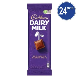 Cadbury Dairy Milk Plain Milk Chocolate Bar 90 g x 24 Pieces
