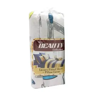 FTD BED SHEET single with PILLOW CVR 90X190CM