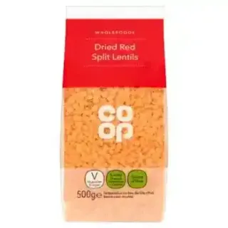 Co-Op Dried Red Split Lentils 500G