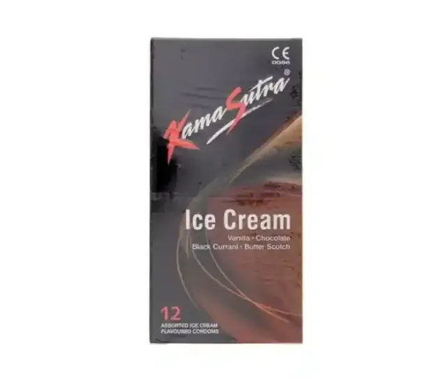 Kama Sutra Condom Ice Cream Assorted Flavored 12 Pieces