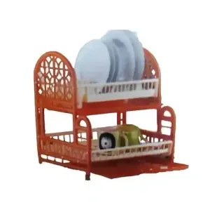 Plastic Double Drainer Dish Rack