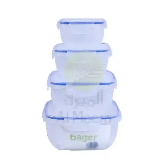 Bager Container Set 4Pc 0.6+0.9+1.6+2.4L