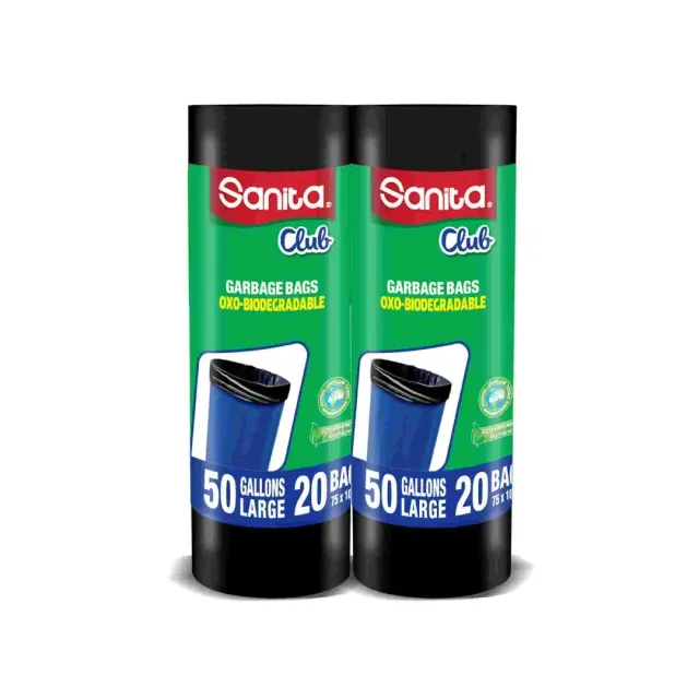 Sanita Club Garbage Bags 50 Gallons 20Bx2R
