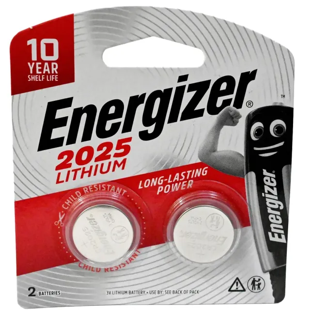 Energizer Lithium Battery CR2025 2 Pieces