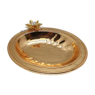 Hi-Luxe Serving Tray Silver & Gold