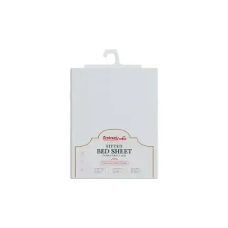 Rankoussi King Fitted Bed Sheet 200x200x25 with 2 Pillow Cases - White