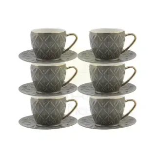 DECOPOR MILK CUP & SAUCER SET 12PCS 034
