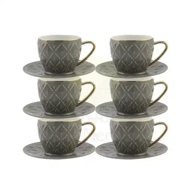 DECOPOR MILK CUP & SAUCER SET 12PCS 034