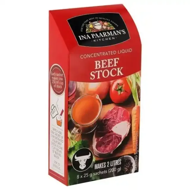 Ina Paarman's Stock Beef Concentrated Liquid 25gx8 Pieces