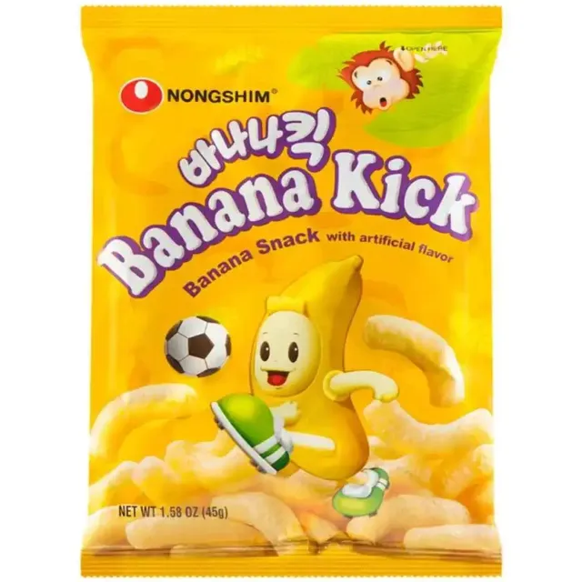 Nongshim Banana Kick Puff Snack With Artificial Flavor 45g