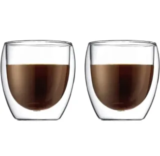 Bodum Pavina Double Wall Glass 80mlx2 Pieces