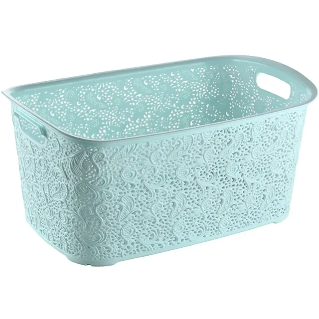 Hobby Life Rectangular Lace Laundry Basket Assorted Color 27L