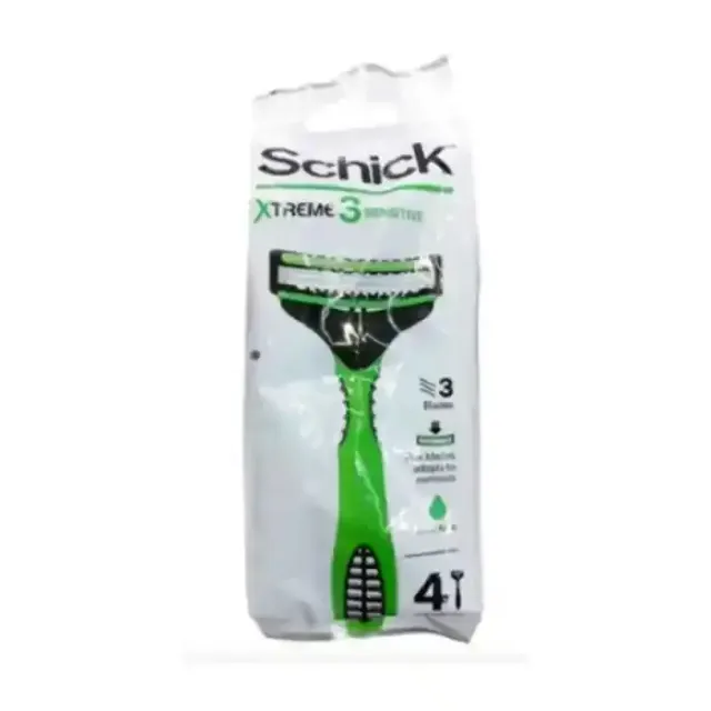 Schick Men Disposable Razor Extreme 3 Sensitive Aloe 4s