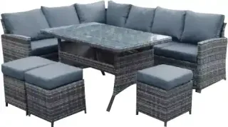 KMAX77 SOFA 5SEATER GREY+3SINGLE SEATER