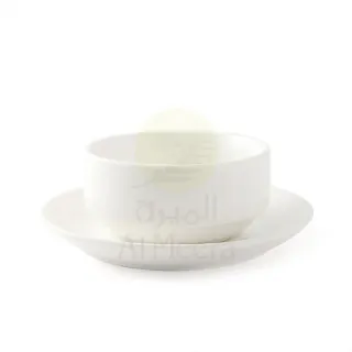 Porceletta Ivory Porcelain Soup Cup & Saucer 250ml 08-046/47 White
