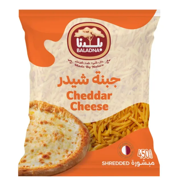 Baladna Full Fat Shredded Cheddar Cheese 450g