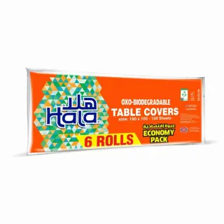 Hala Table Cover Travel Pack 6 Rolls 120 Sheets