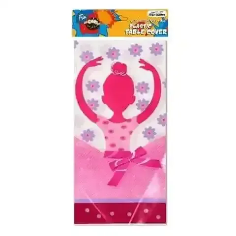 Fun It39s Cool Ballerina Printed Plastic Table Cover, 132x220cm